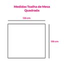 Ver imagem 3 de Toalha de Mesa Quadrada 4 Lugares Rachaduras Cinza