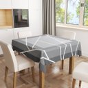 Ver imagem 1 de Toalha de Mesa Quadrada 4 Lugares Rachaduras Cinza
