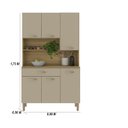 Ver imagem 2 de Armário de Cozinha Compacta 6 Portas 1 Gaveta Apolo - Freijó/vanilla