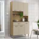 Ver imagem 1 de Armário de Cozinha Compacta 6 Portas 1 Gaveta Apolo - Freijó/vanilla