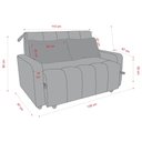 Ver imagem 4 de Sofá-cama 138cm 2 Lugares com Tecido Suede Multimóveis Cr45259 Bege