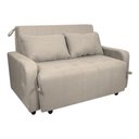 Ver imagem 1 de Sofá-cama 138cm 2 Lugares com Tecido Suede Multimóveis Cr45259 Bege