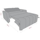 Ver imagem 7 de Sofá-cama 138cm 2 Lugares com Tecido Suede Multimóveis Cr45259 Bege