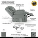Ver imagem 6 de Poltrona do Papai Reclinável Sala de Cinema Barcelona Elétrica Massagem Usb Pu Cinza