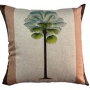 Ver imagem 2 de Capa de Almofada Linho Palmeira Verde Moldura Marrom 45x45cm - Palmeira 2