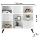 Ver imagem 2 de Nicho Organizador Retro Branco Com 6 Gavetas Brancas Qmovi Móveis