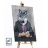 Quadro Lobo a Espreita do Sucesso100x76cm Moldura + Vidro - 1