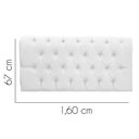 Ver imagem 2 de Painel Estofado Luxo Capitonê Livia 160cm Queen Size para Cama Box Corino Branco - Gat Magazine