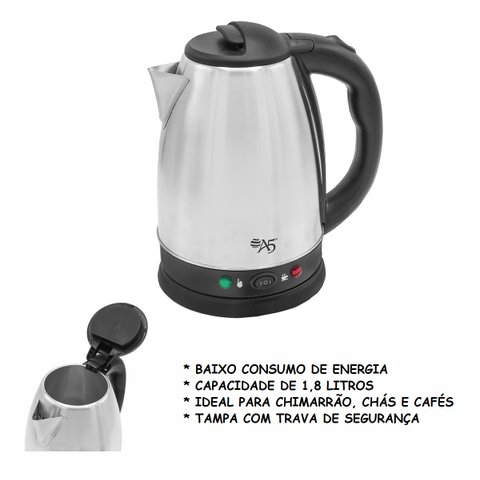 Chaleira Elétrica Inox Tropical Selector 1.8 Litros 127 Volts