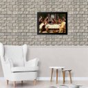 Ver imagem 2 de Quadro Decorativo Santa Ceia- Clássica 33x24cm:madeira Preta
