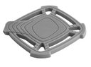 Ver imagem 1 de Descanso Duplo de Panela em Silicone Cinza 32.5 cm - Mimo Style - SN20385