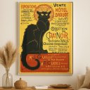 Ver imagem 4 de Quadro Decorativo Canvas Gato Chat Noir Mold.preta:90x60cm