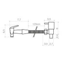 Ver imagem 3 de Kit 2 Duchas Higiênicas Metal Cromada Banheiro 1/4 de Volta Civitt