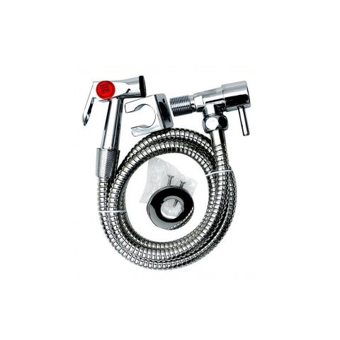 Kit 2 Duchas Higiênicas Metal Cromada Banheiro 1/4 de Volta Civitt