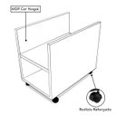 Ver imagem 2 de Porta CPU de Madeira (MDP) c/ Rodízios - CZ/CZ - NEW CITY - 72104