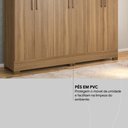 Ver mais imagens de Guarda Roupa Casal 6 Portas e 3 Gavetas York - Amêndola Touch Amêndola Touch