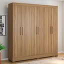 Ver imagem 1 de Guarda Roupa Casal 6 Portas e 3 Gavetas York - Amêndola Touch Amêndola Touch