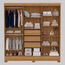 Ver imagem 3 de Guarda Roupa Casal 6 Portas e 3 Gavetas York - Amêndola Touch Amêndola Touch