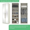 Ver imagem 5 de Guarda-roupa Casal Modulado Seletto 6 Portas 3 Gavetas com Espelho Me31 Areia - Henn