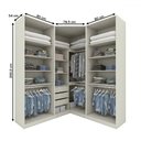 Ver imagem 4 de Guarda-roupa Casal Modulado Seletto 6 Portas 3 Gavetas com Espelho Me31 Areia - Henn