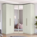 Ver imagem 1 de Guarda-roupa Casal Modulado Seletto 6 Portas 3 Gavetas com Espelho Me31 Areia - Henn