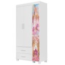 Ver imagem 1 de Guarda Roupa Infantil 89cm com 3 Portas Carruagem Rosa Z53 - Mpozenato