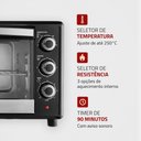 Ver imagem 5 de Forno Elétrico 42l Family Ii Mondial Preto/inox Fr-42 60hz 127v