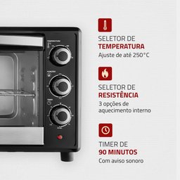 Forno Elétrico 42l Family Ii Mondial Preto/inox Fr-42 60hz 127v - 5
