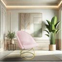 Ver imagem 2 de Kit 04 Cadeiras Poltrona de Jantar Bela Suede Base Metálica Luxo Dourado - Pallazio