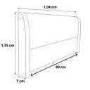Ver imagem 2 de Cabeceira de Cama Box Solteiro 0,90m Livia Boucle Terracota - Mirra Decor