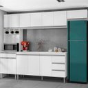 Ver imagem 3 de Cozinha Completa Modulada 4 Peças Andréia 280 Cm Branco Ajl Móveis