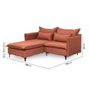 Ver imagem 4 de Sofá Modular 2 Lugares com Chaise e Pé Metal Sôma CabeCasa MadeiraOriginals
