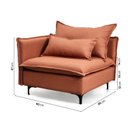 Ver imagem 5 de Sofá Modular 2 Lugares com Chaise e Pé Metal Sôma CabeCasa MadeiraOriginals
