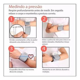 Medidor De pressão Digital Esfigmomanômetro Elétrico Com Voz - 7