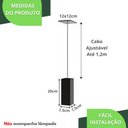 Ver imagem 4 de Pendente Industrial Preto Quadrado Moderno Luminária ELG