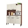 Armário de Cozinha Compacta 6 Portas 2 Gavetas Modena - Nogueira/off White - 7