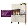 Armário de Cozinha Compacta 6 Portas 2 Gavetas Modena - Nogueira/off White - 6