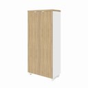 Ver imagem 2 de Armário Alto para Escritório com Portas e 4 Prateleiras 80 x 45 x 160 cm F5 Office Cor:Macadâmia
