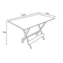 Ver imagem 3 de Conjunto De Mesa Dobrável 120X70 Em Madeira Maciça Com Mesa Aparador - Mel - Marrom