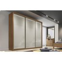 Ver imagem 1 de Guarda Roupa 3 Portas de Correr e 6 Gavetas Diamond-londres Cumaru-fendi - Novo Horizonte