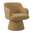 Ver imagem 1 de Poltrona Jade Base Cone Fixa Bouclé Camel - Nexta Casa