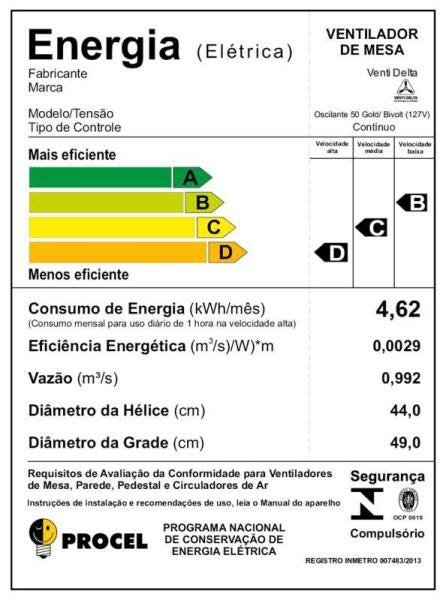 Ventilador Gold Oscilante de Mesa 50cm Bivolt 200W Preto - 2