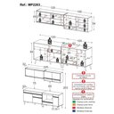 Ver imagem 4 de Armário de Cozinha Modulada Compacta 225cm com Balcão para Cooktop Veneza Multimóveis MP2263