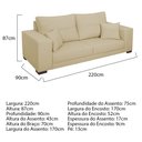 Ver imagem 4 de Sofá 2 Lugares Madri Suede Bege - Amarena Móveis