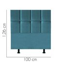 Ver imagem 3 de Cabeceira Poliana Cama Box Solteiro 100 Cm Suede Azul Turquesa