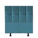 Ver imagem 1 de Cabeceira Poliana Cama Box Solteiro 100 Cm Suede Azul Turquesa