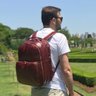 Mochila de Couro Marrom Whisky para Viagens HM099 | HAMISH - 4
