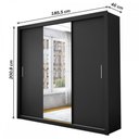 Ver imagem 5 de Guarda-Roupa Casal 3 Portas de Correr com Espelho 4 Gavetas Isabela Luxo Preto - Carioca Móveis