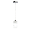 Luminária Pendente Atenas Vidro Jateado Detalhes Transparente Balção Sala Quarto 1 E-27 Branco Bivol - 2