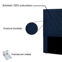 Ver imagem 3 de Cabeceira Solteiro 0,90m Córdoba Suede Azul Marinho - Pallazio